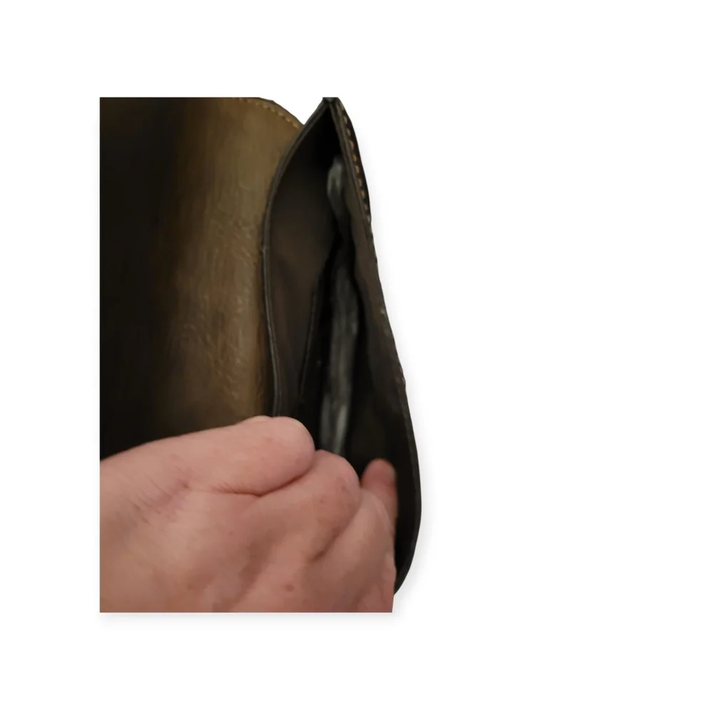 Tony Lama Brown Cowhide Fur Wristlet Purse NWT - Picture 5 of 7